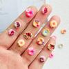 50Pcs Mixed Nail Art Resin Cartoon Cute Donuts Series Flatback Ornament Jewelry Making Manicure Hairwear Accessories A43