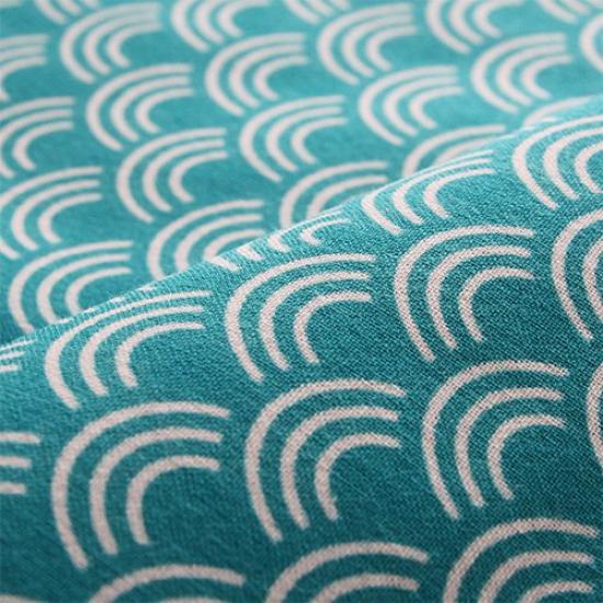 Dyeing Anbo Hand Towel Light Authentic Dyed Cotton Tokuoka Made in Japan 35cm x 100cm "Seigaiha Blue" 100%