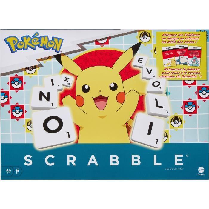 Scrabble® pokémon-jeu de société familial avec 2 modes de jeu hxt27