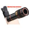 Universal 8X 12X Mobile Phone Camera Telephoto Lens External Telescope with Clip
