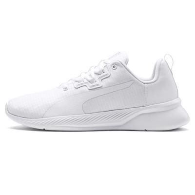 Tishatsu Runner Minimalist Solid Color Fabric Slip Resistant Durable Low Top Casual Running Shoes Women Sneakers White 191071-04