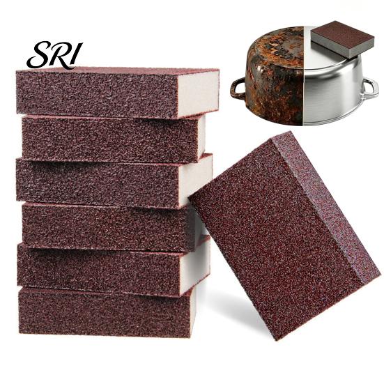 Portable Cleaning Sponge 3/4/5Pcs Emery Nano Carborundum Wipe Brush Rust Pots Eraser Pans Sink Grill Scrubber Scouring Pad