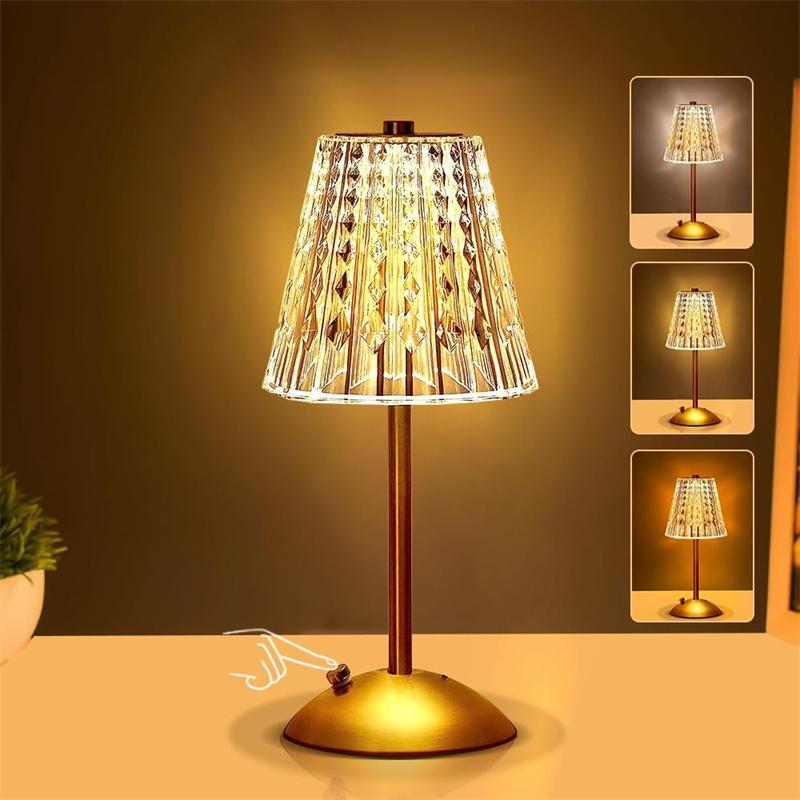 Stolní lampa LED dotykový senzor Stolní noční světlo Dobíjecí bezdrátová lampa na čtení pro restauraci Hotel Bar Světlo do ložnice