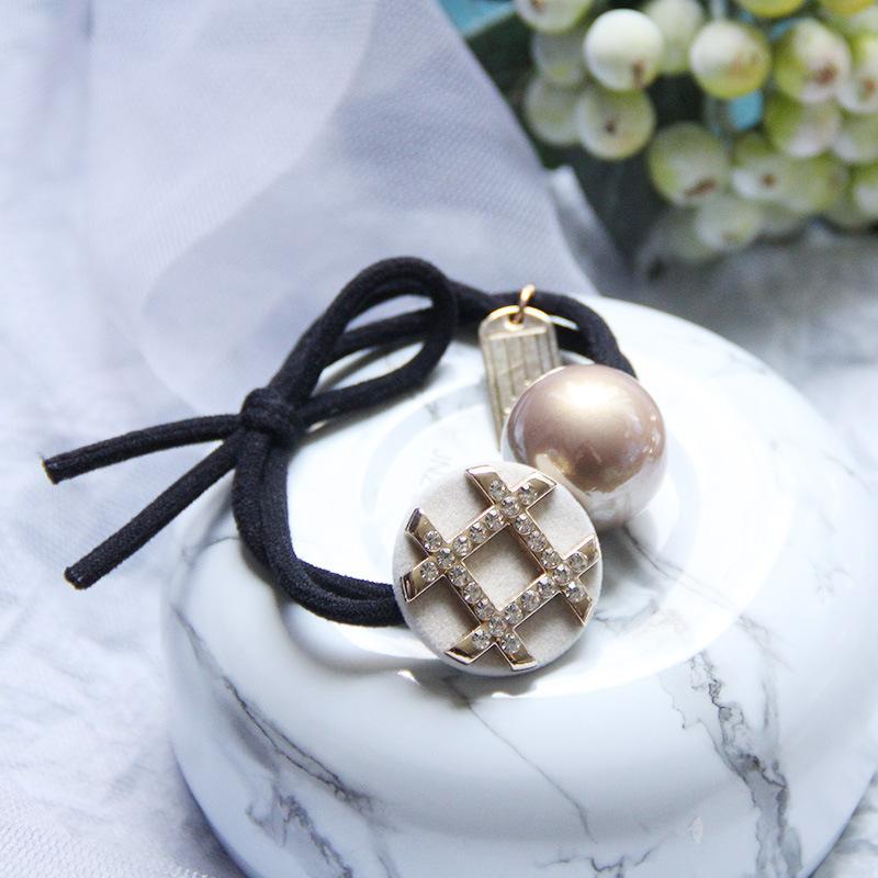 Korean Rhinestone Elegant Scrunchies Women Girls Elastic Hair Rubber Band Accessories Tie Hair Ring Rope Headdress