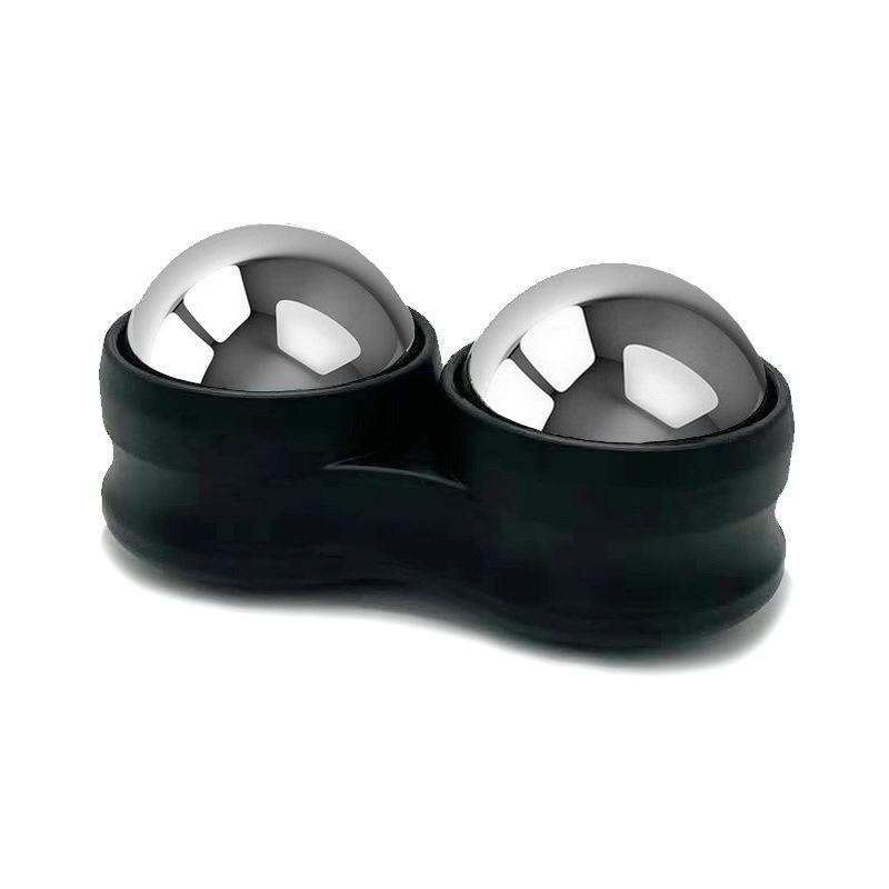 Stainless Steel Double Massage Ball Roller for Muscle Relaxation