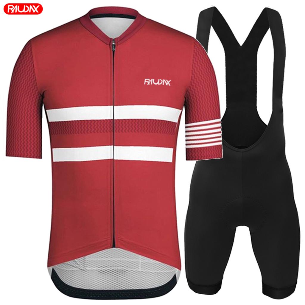 2026 Raudax High Quality Ciclismo Men Summer Short Sleeve Cycling Jersey Breathable Maillot Ciclismo Hombre Cycling Clothing Set