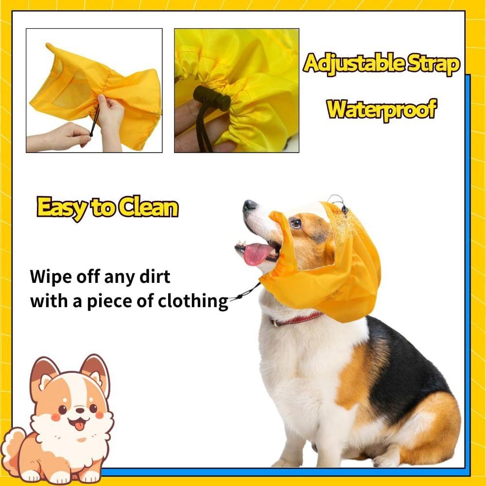 Adjustable Buckle Pet Ear Water-proof Head Cover Pet Waterproof Head Cover Prevent Water Into Ears