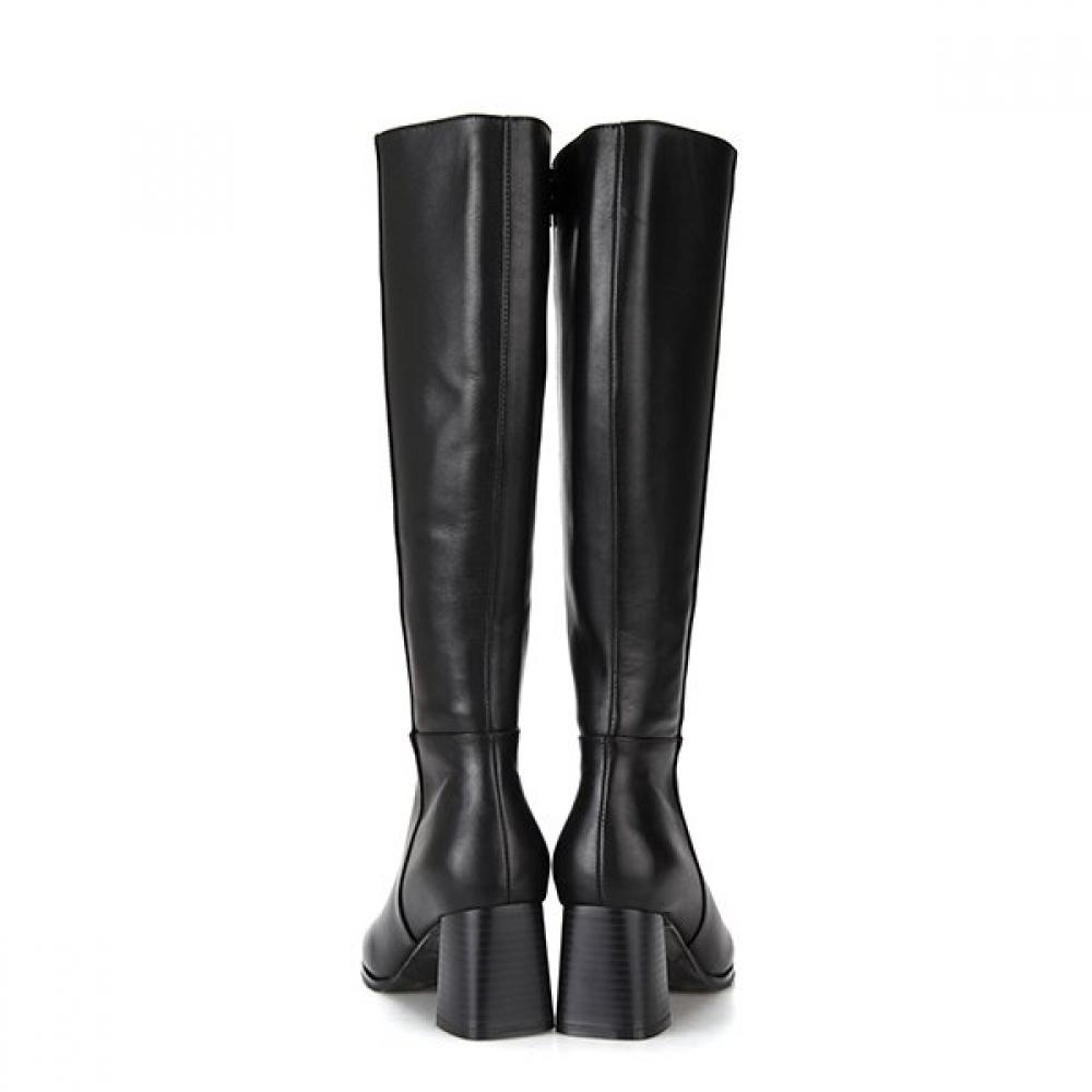 Barbara Cowhide Breathable Long Boots Bbg851bk