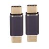 2Pcs Type C Male to Type C Male Adapter 40Gbps 100W Straight Mini USB C Adapter for Laptop