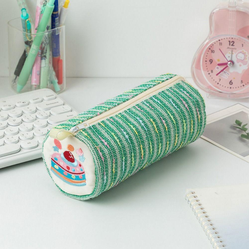 Floral Pattern Pencil Bag Soft Material Stationery Bag Sweet Cartoon Pencil Case  Back To School