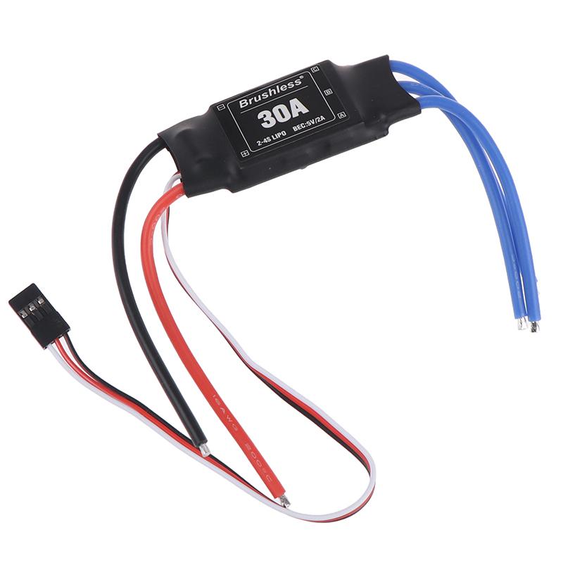 BRUSHLESS 30A ESC FOR CAR BOAT W REVERSE & 2A BEC 2-4S LIPO 30 AMP SPEED CONTROL BRUSHLESS 30A ESC FOR CAR BOAT W REVERSE & 2A BEC 2-4S LIPO 30 AMP SPEED CONTROL