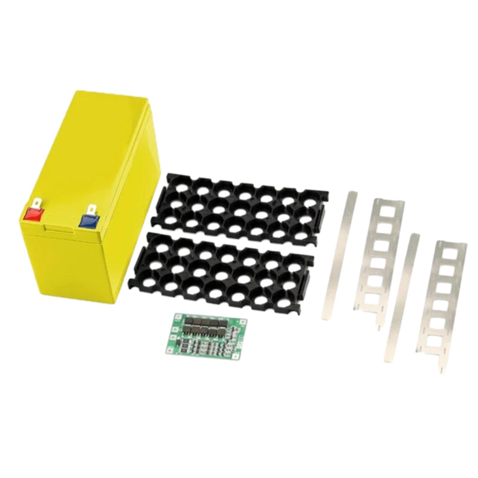 

12 В 7 Ач корпус для аккумулятора 18650 пустая коробка 3x7 держатель 3S 40A никелевые полоски коробка для хранения аккумулятора Y жёлтый