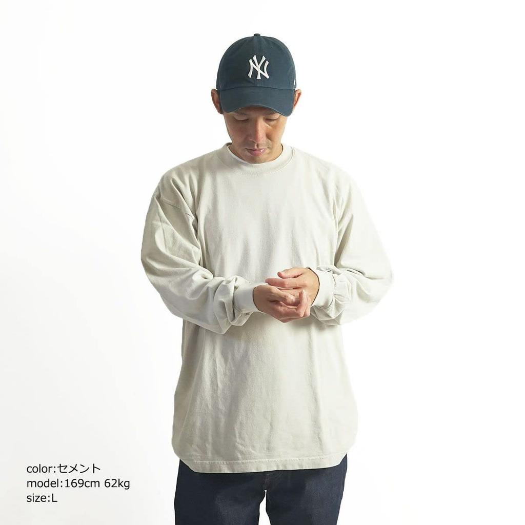 Angeles LOSANGELES APPAREL 1807GD Garment Dye Rundhalsausschnitt Langarm Weiß XXL [Los Apparel] 6,5 oz T-Shirt