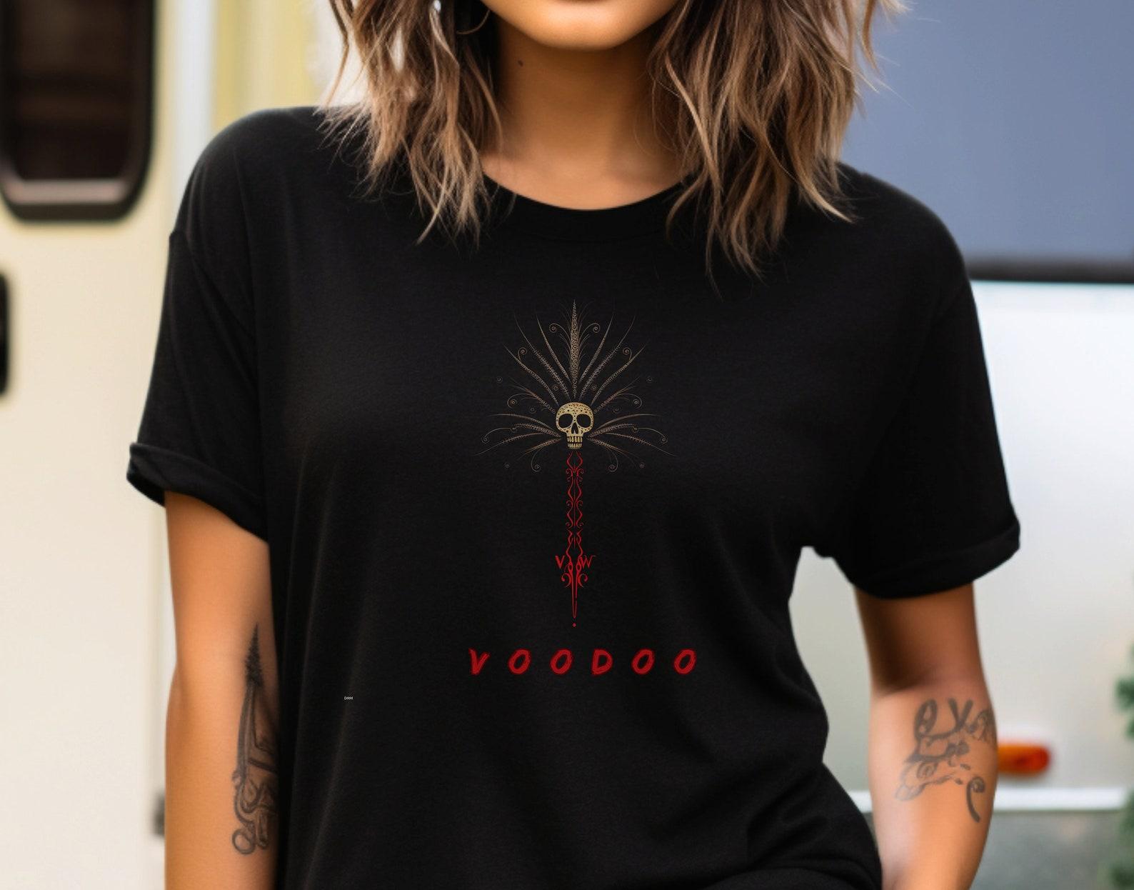 Voodoo Veve T-Shirt: Mystical Halloween Clothing S
