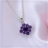 Amethyst Pendant ~ Natural Purple Amethyst Gemstone 925 Silver Necklace