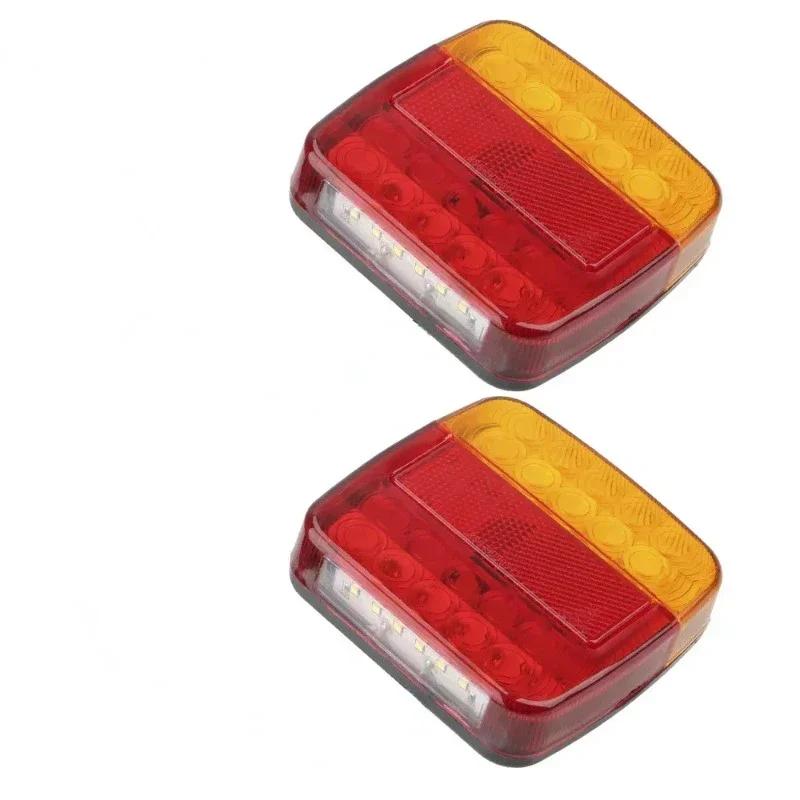 

LED Stop Tail Lights IP65 Waterproof 12V Car Number Plate Light Rear Reverse Brake Stop Lamp for Trailer Truck Caravan 2Pcs