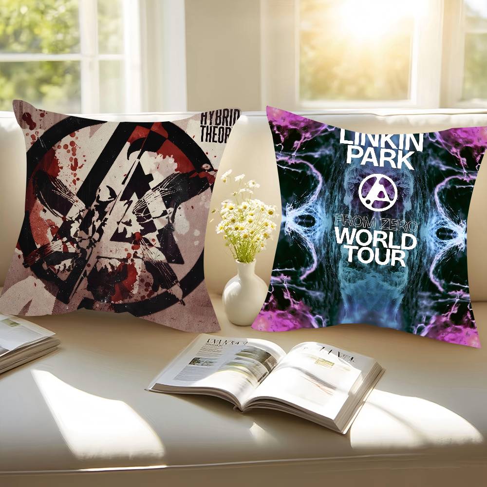 Band L-Linkin Cool P-Park Kuddfodral 45x45cm Sött Kuddfodral Vardagsrum Soffa Kuddöverdrag Sovrum Hemdekoration
