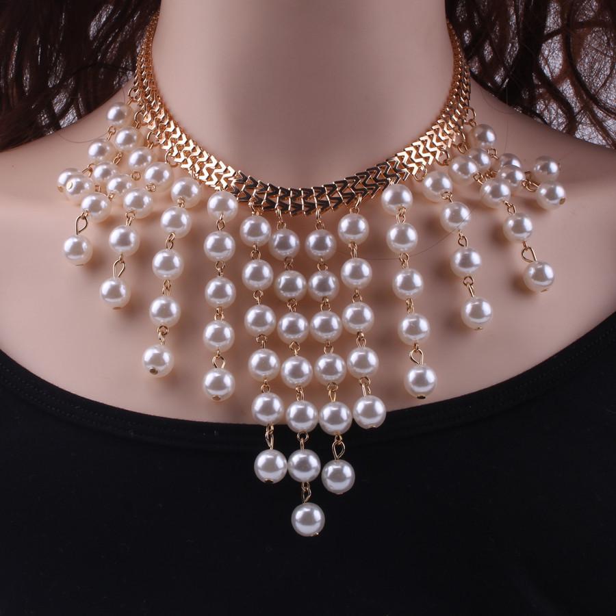 Retro Pearl Sweater Necklace - Japanese & Korean Style
