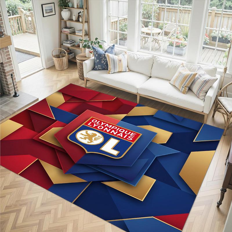 Lyon FC Design Crystal Velvet Carpet Cozy Non?Slip Printed Rug For Bedroom Living Room Entrance