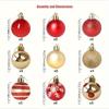 50pcs Classic Christmas Ornament Set, 4cm Electroplated Painted Holiday Decor Balls for Tree for Halloween, Valentine's & Thanksgiving Celebrations