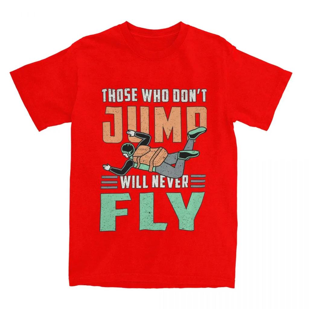 Skydiving Skydiver Jump Retro Funny Gift Men Women T Shirts Skydive Parachuting Tees T-Shirt Pure Cotton Gift Idea Clothes