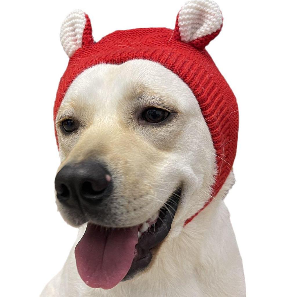 Winter Pet Hat for Medium-Large Dogs: Cute, Warm Cartoon Headwear for Labradors & Golden Retrievers