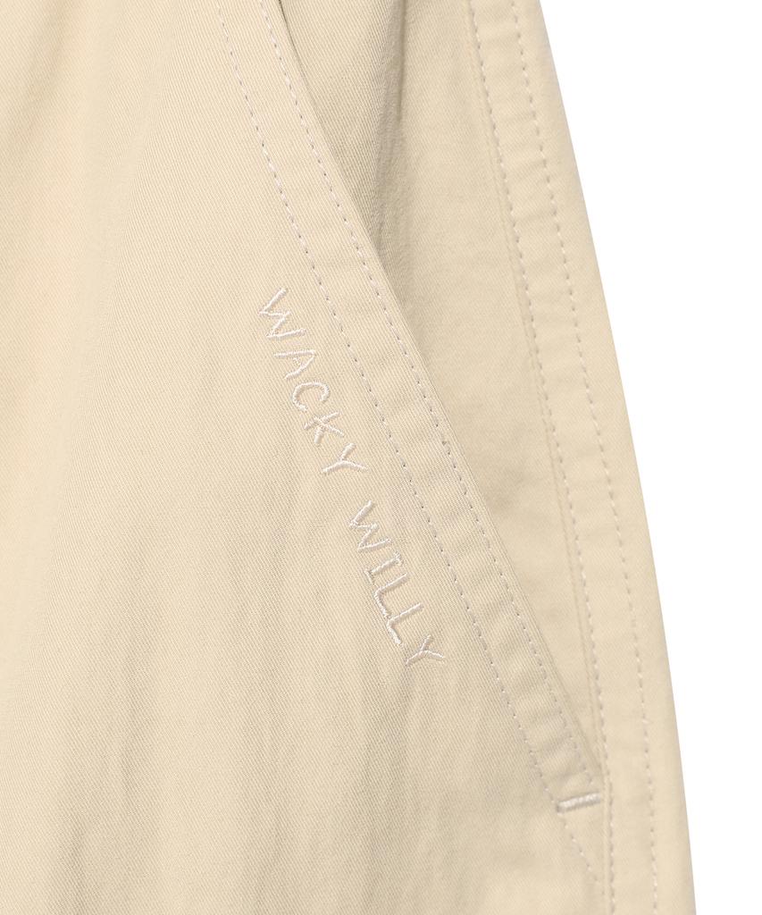 WACKY WILLY Women'S Cargo Parachute Pants Beige