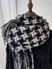 Women Winter Knit Scarf Headscarf Ladies Men Casual Preppy Plaid Tassel Warm Scarve Pashmina Mujer Male Foulard Wrap Shawl New