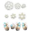3PCS Snowflake Cookies Cutters Sugar Paste Mold Fondant Plunger Molds Birthday Cake Decoration Pastry Tool Kitchen Accessories