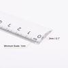 uxcell 15cm Metric Plastic Straight Ruler with Wavy Lines, Clear Measuring Tool for Classroom, Home, and Office Use, 2 Rulers In 1 Set