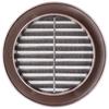 Grille d'aération - kotarbau - ronde - diamètre 125 mm - plastique marron - moustiquaire intégrée