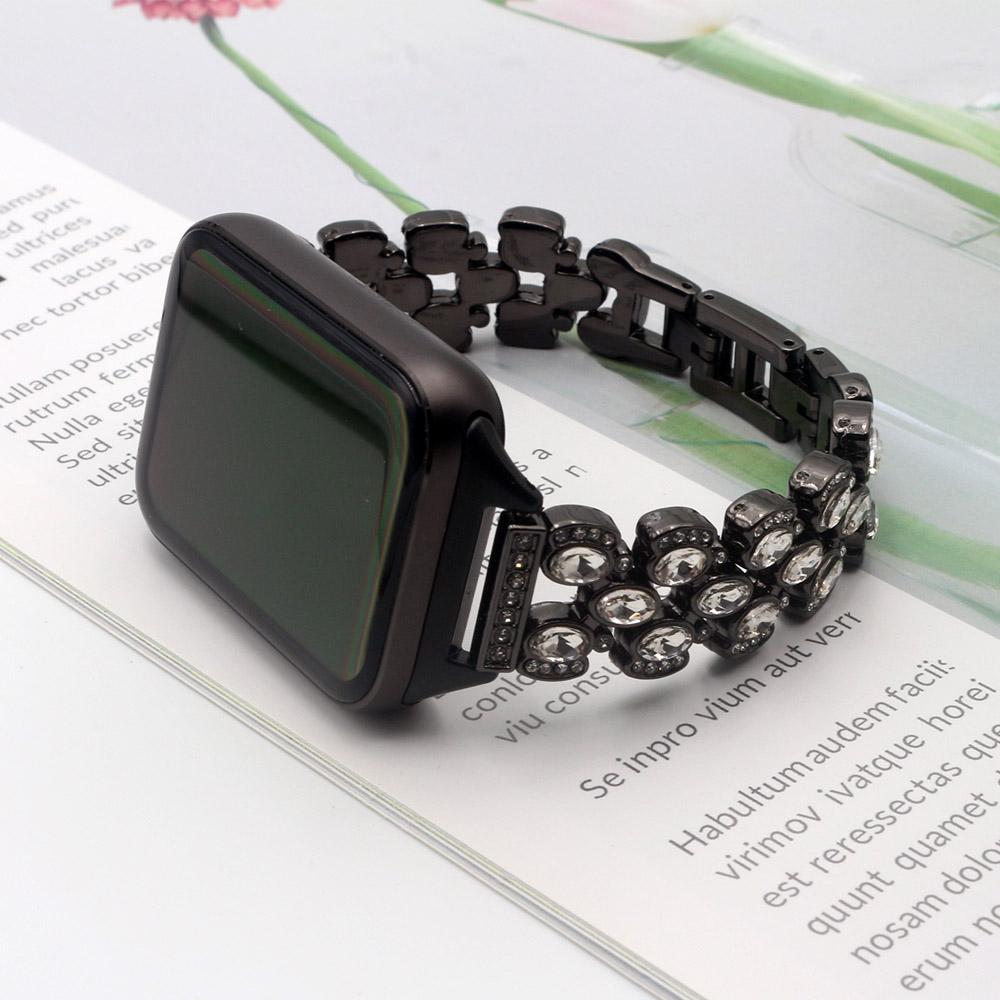 

Ювелірні ремінці для Redmi Watch 6/5/4/Xiaomi Smart Band 9 Pro/8 Pro Регульовані спортивні змінні ремінці для жіночих годинників чорний