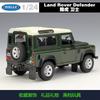 Welly 1:24 Land Rover Defender ArmyGreen alloy car model Diecasts & Toy Vehicles Collect gifts Non-remote control type transport