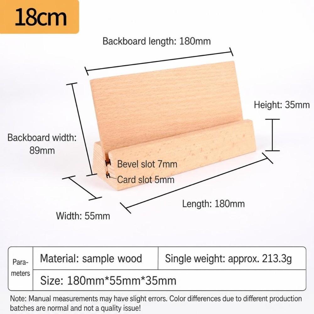 Wooden Wooden Calendar Base with Backboard Photo Card Holder Desk Calendar Stand Table Number