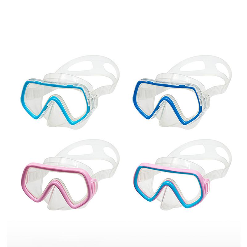 Dykmask Vattentäta Simglasögon Panoramiska HD För Vuxna Ungdomar Silikonkjol Anti-Dimm Med Nästäcke Simutrustning