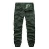 Men's European & American Cargo Jogger Pants - Autumn/Winter, Drawstring Elastic Waist, Casual Style