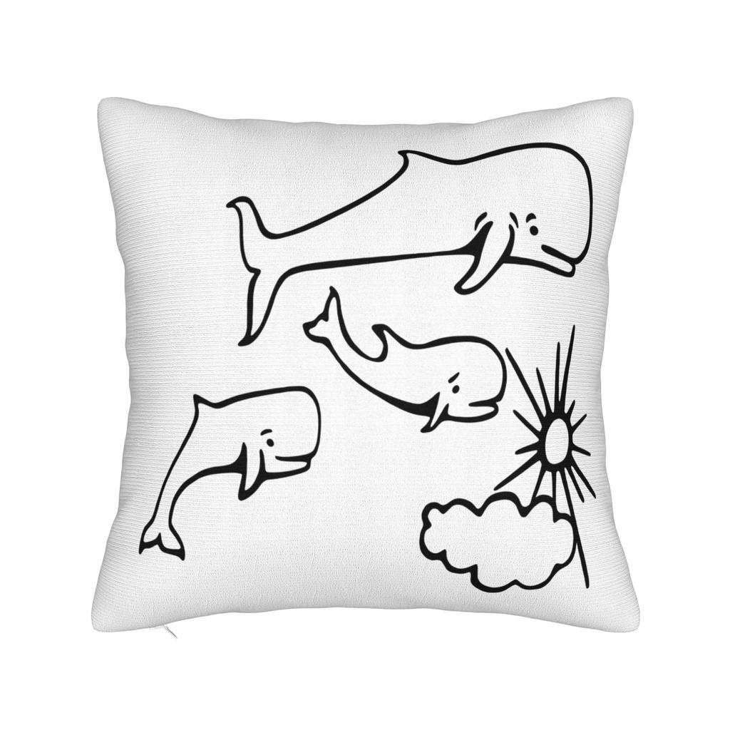 Rock Extremoduro Band Whales and Sun Pillow Cover  Square Cushion Cover Fashion Pillow Case For Sofa Bedroom Home Decor