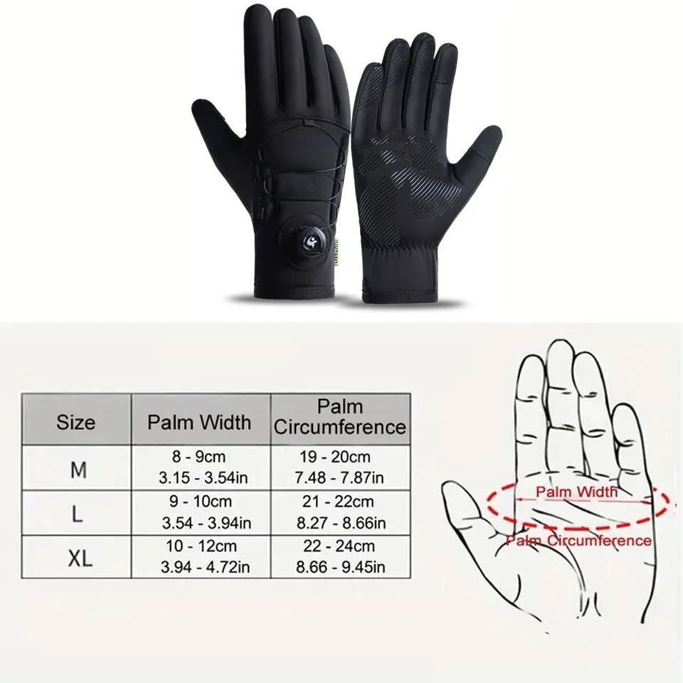 1pair Winter Warm Gloves for Men Women Extended Thickened Windproof and Waterproof Sports Touchscreen Skiing Cycling Gloves