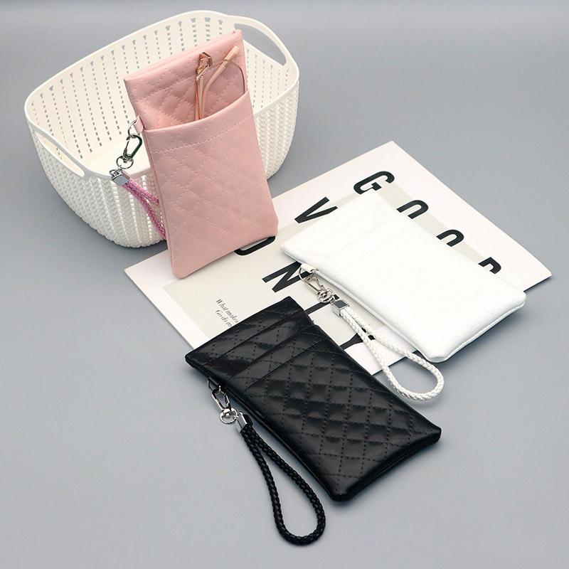 Double-Layer Sunglasses Storage Bag Portable Soft Pu Leather Squeeze Eyeglasses Case Box Glasses Bag Eyewear Organizer