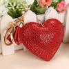 Romantischer Schlüsselanhänger für Damen, Liebe, Herzform, Strass, Quasten, Taschenanhänger, Schlüsselanhänger