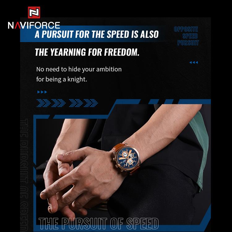 Naviforce Orologi da uomo Orologio da polso militare con cinturino in pelle di marca superiore al quarzo LED Orologio digitale – acquista a prezzi convenienti sul marketplace