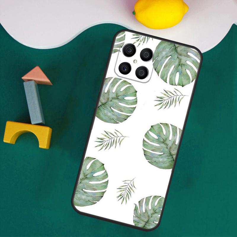 Monstera Leaves Palm Tree Flowers Case For Honor Magic 7 Pro 5 6 Lite Honor 200 Pro 50 70 90 X9a X8a X8 X9 X8b X9b X9c Cover