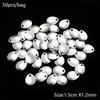 50pcs Fishing Attractor Spinner Spoon Metal VIB Lure Smooth Nickel Vibration Rotate Bass Sequin Spinner Tackle Great for Bass