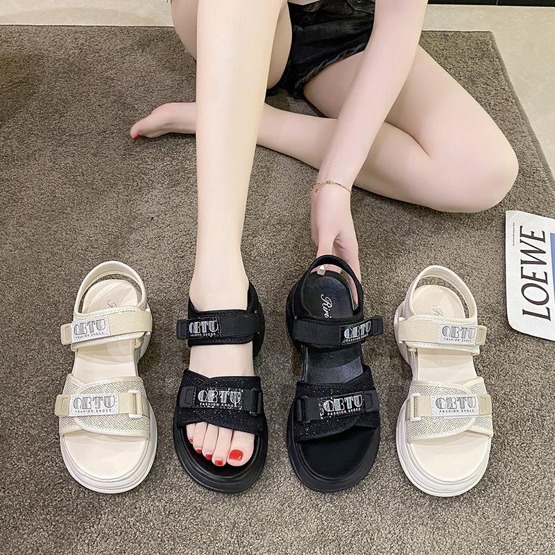 Sports sandals women's summer 2025 new muffin platform women's shoes fashionable Roman casual shoes comfortable and versatile
