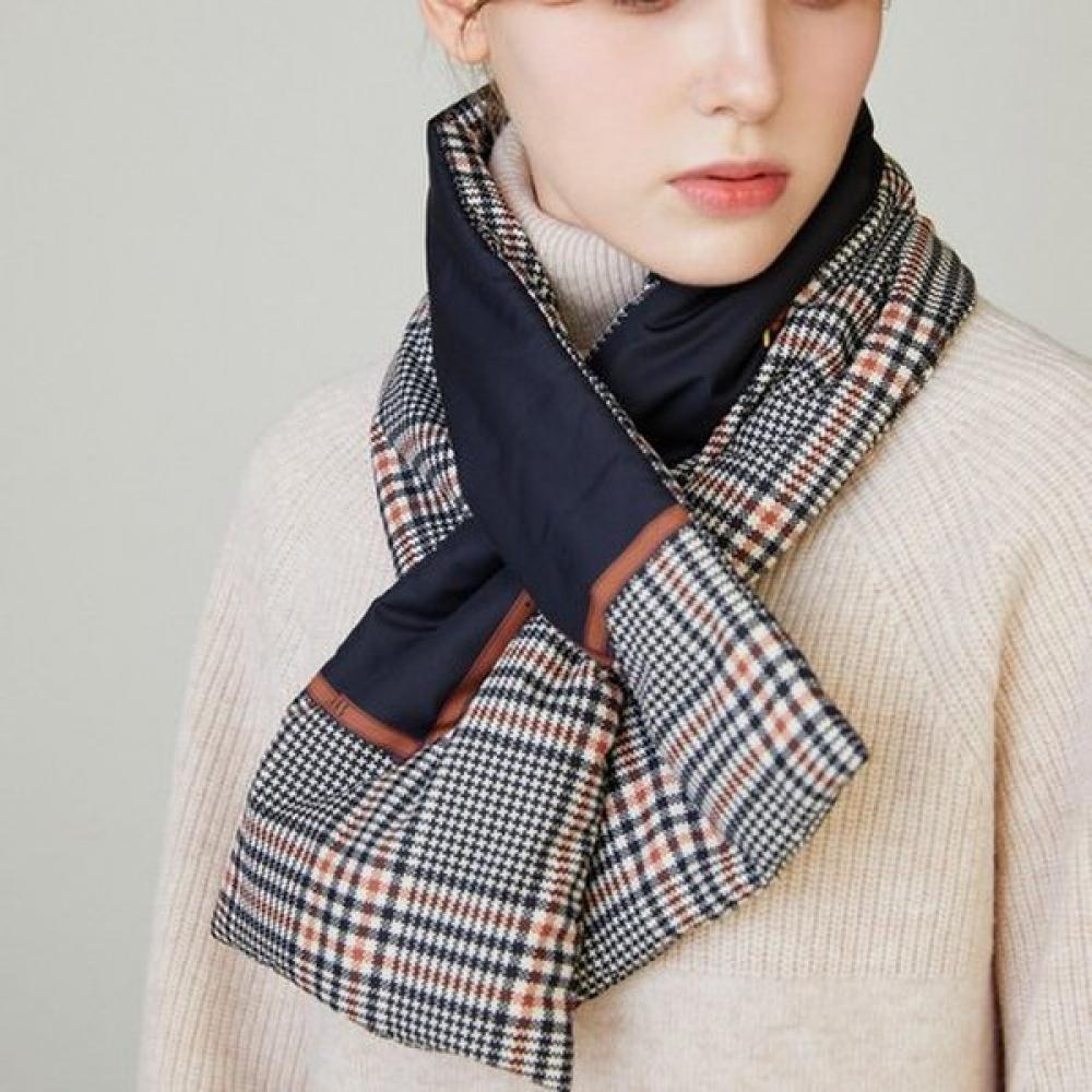 DakS Women S Black Check Padding Scarf Dbmu5f958bk Single option