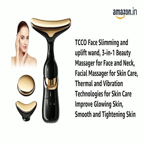Multifunctional Facial Massager, 3-in-1 Beauty Massager for Face and Neck, Facial Massager for Skin Care, Skin Care Improve Glowing Skin