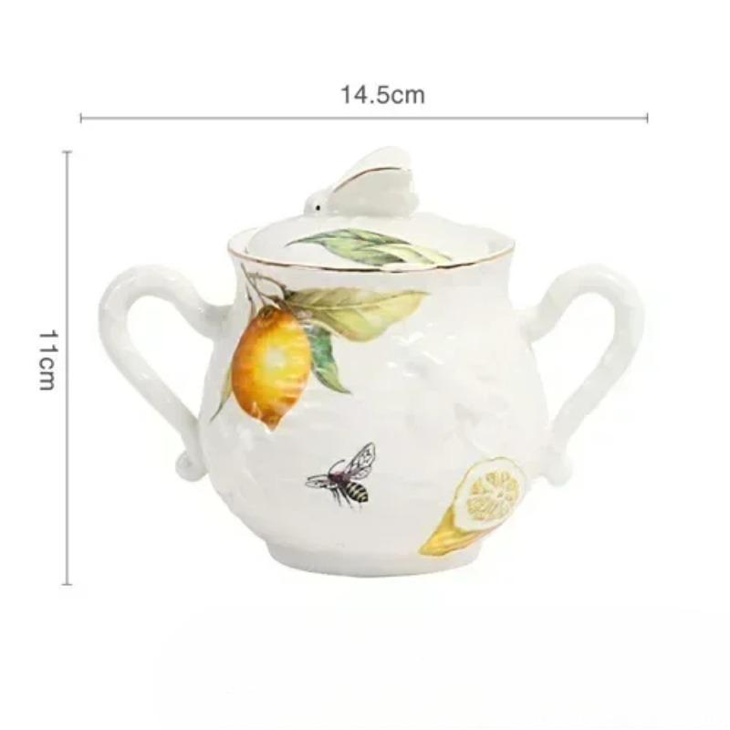1 piece of lemon coffee cup, elegant European tea set, European tea cup and saucer, self-selected ceramic plate
