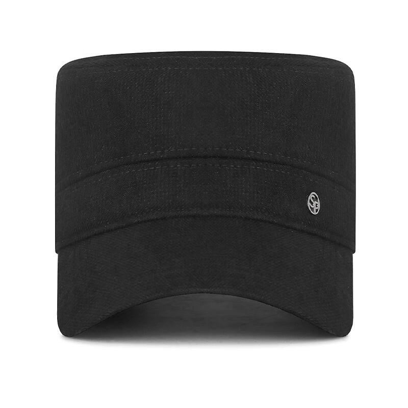 Men's Winter Flat-Top Baseball Cap with Earmuffs