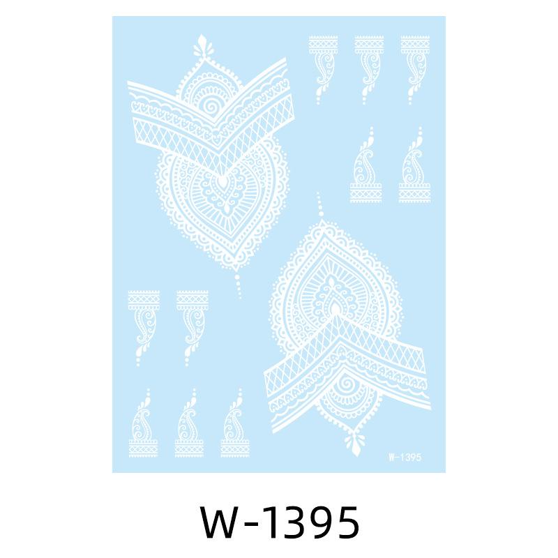 Tattoo Sticker White Lace Temporary Tattoo Wedding Henna Tattoo