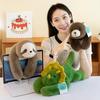 Soft Plush Pet Soothing Back Hug Doll - Cute Lying Pose, Perfect Birthday Gift